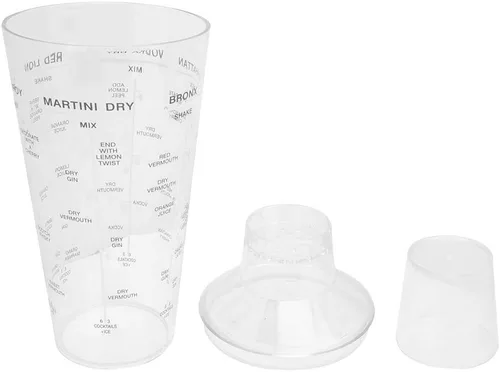 Vista 8 de Vaso de cóctel de plástico, Coctelera con Sc, Agitadores de bebidas, Herramientas de coctelera para licitaciones, Aries con Sc