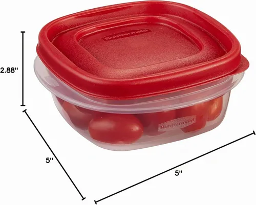 Vista 5 de Contenedor de almacenamiento de alimentos Rubbermaid Easy Find, con tapa, plástico sin BPA, 5 recipientes, 1 1/4 taza, 2, Not Applicable