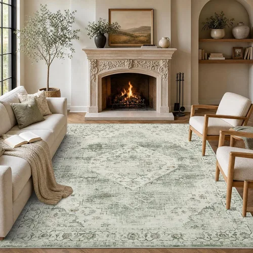 Vista 40 de Garvee Alfombra vintage Beige