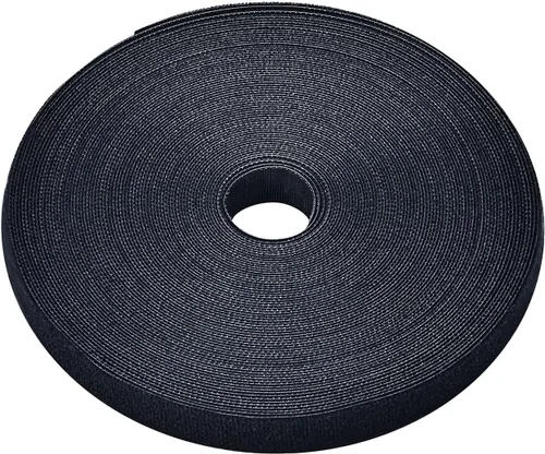 Vista 9 de cinta de sujeción de doble faz, tira de nailon, control de cables eléctrico, 1 gancho de rollo
