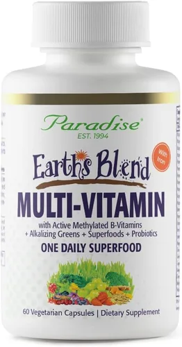 Vista 11 de Paradise Herbs Earth's Blend Multivitamínico con hierro, 120 cápsulas