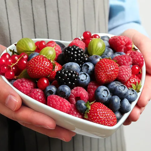 Vista 5 de Juego de 2 platos de ensalada profundos en forma de corazón de porcelana, cuencos de corazón de 7 pulgadas para servir postre/aperitivo/fruta, 19