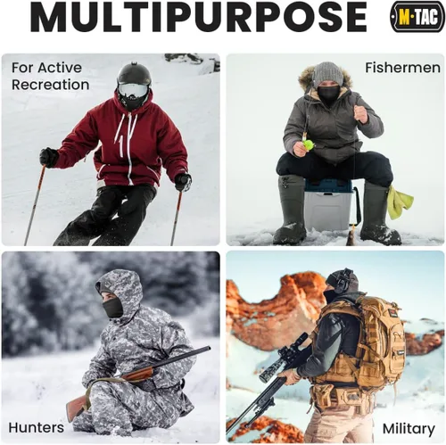 Vista 7 de M-Tac Elite Winter Fleece Balaclava - Cold Weather Mask Thermal for Winter - Men Tactical