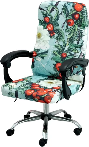 Vista 14 de Fundas navideñas para silla de oficina, funda protectora universal elástica para silla de jefe de respaldo alto moderno y sencillo (XMAS01, L)