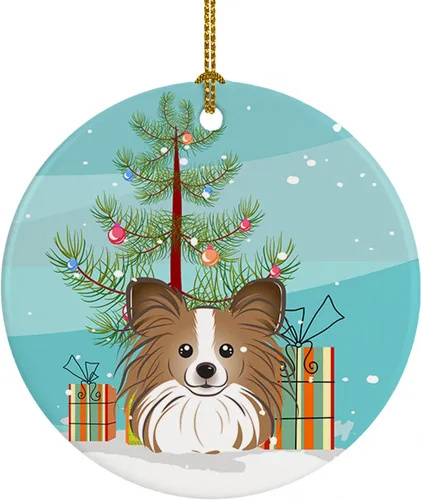 Vista 12 de Caroline's Treasures Adorno de cerámica para árbol de Navidad y Alaskan Malamute para colgar en el árbol de Navidad, para el hogar, Navidad