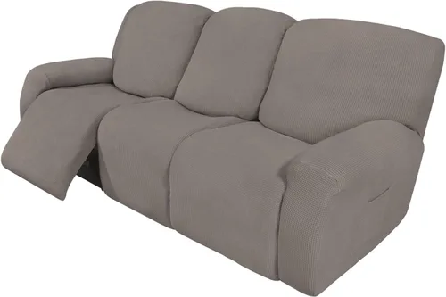 Vista 41 de Easy-Going Funda Elástica para Sofá Reclinable Cobertor de Sofá 4 Piezas Protector de Muebles Sofá Suave con Fondo Elástico Poliéster Spandex Tela