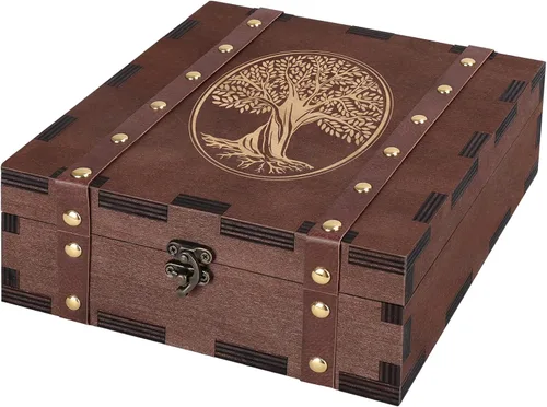 Vista 10 de MACEVIA Caja de Recuerdos de la Amistad, Pequeña Caja de Memoria de Madera para Hermanas, Eres La Hermana Que Pude Elegir - Mini Cajas Grabadas 02