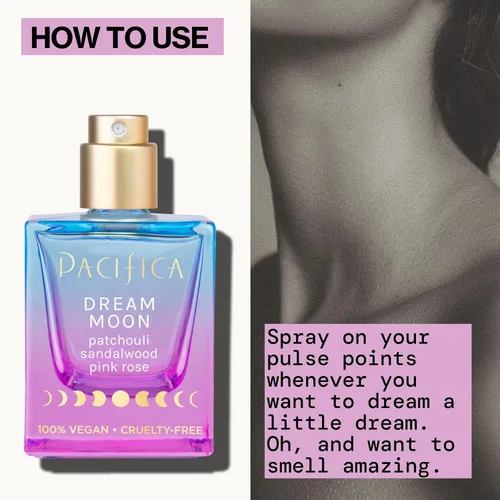Vista 8 de Pacifica Dream Moon Perfume en Spray para Mujeres 1 fl oz – Fragancia Floral Amaderada de Larga Duración para Ella - Rosa, Pachulí, Sándalo