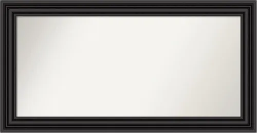 Vista 599 de Amanti Art Espejo personalizado, espejo de baño negro puente, espejo de pared o espejo de tocador de baño sobre el fregadero (26 x 26 pulgadas)