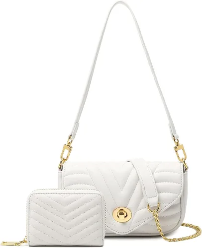 Vista 19 de JEEHAN - Bolsos bandolera acolchados para mujer, bolsos de hombro de diseño, monedero pequeño