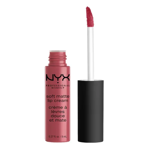 Vista 21 de NYX PROFESSIONAL MAKEUP - Crema labial mate y suave, lápiz labial líquido ligero, Abu Dhabi (rosa profundo-beige)