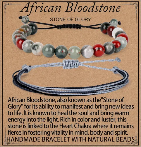Vista 28 de LPBeads Pulsera de piedra natural hecha a mano de tamaño ajustable