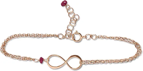 Vista 117 de Pulsera con dije de infinito con piedra natal, joyería hecha a mano, regalo para ella