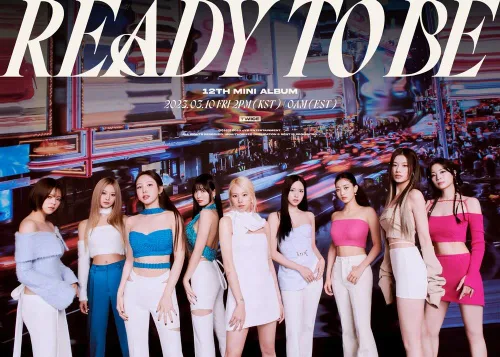 Vista 6 de TWICE READY TO BE 12th Mini Album CD+POB+Folding poster on pack+Photobook+Postcard+Message photocard+Photocard+Tracking (Random)