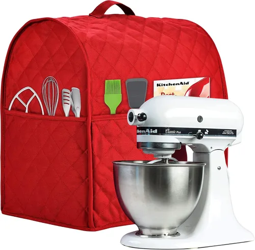 Vista 8 de Cubierta para batidora de pie compatible con mezclador KitchenAid, se adapta a todos los modelos con cabezal inclinable y elevación de tazón, fina