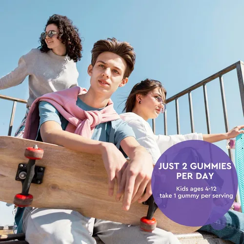 Vista 6 de Gomitas de calcio y potasio y magnesio para niños y adultos, suplemento de magnesio y potasio y calcio para niños, sueño, fuerza ósea, soporte