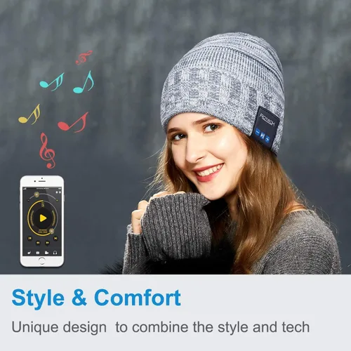 Vista 85 de Rotibox - Gorro inalámbrico con Bluetooth para deportes al aire libre, regalo de Navidad.