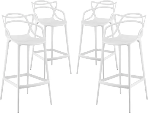 Vista 8 de Modway Enredado moderno moldeado plástico dos sillas de comedor en verde