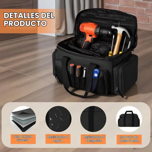 Vista 5 de VJI - Bolsa de herramientas resistente de 18 pulgadas con correa ajustable