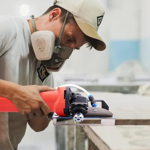 Vista 6 de Herramienta de biselado de azulejos de 45 grados, soporte de amoladora angular para corte de chaflán de 45 grados de baldosas de cerámica, es