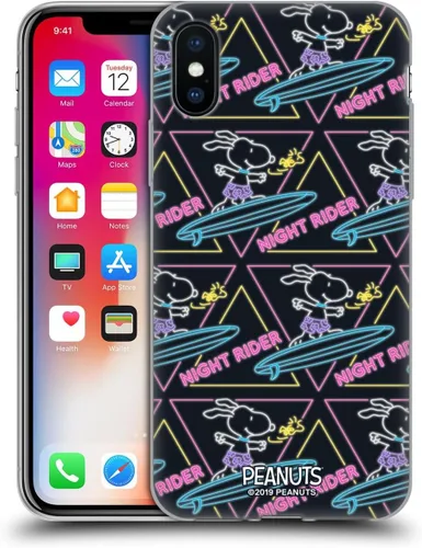 Vista 179 de Head Case Designs Funda de gel suave con licencia oficial de Peanuts Tropical Surf Snoopy Aloha Disco compatible con Apple iPhone 13 Mini Surf