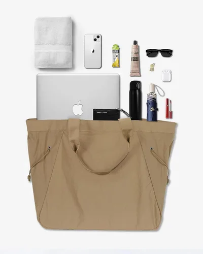 Vista 5 de ASLABCREW Bolsa de mano para mujer, 18L con cincha lateral con correa ajustablebolsa de mano extra, bolsa de hombro ligera