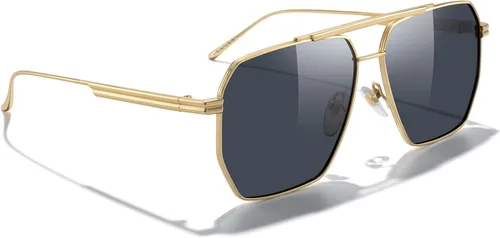 Vista 5 de MERRY'S Lentes de sol cuadrados polarizados de gran tamaño para mujeres y hombres, estilo vintage, retro, UV400, lentes de sol clásicos grandes