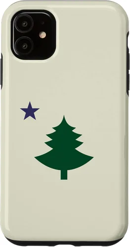 Vista 8 de Original Old Maine State Flag 1901 Pine Tree Star Case for iPhone 17
