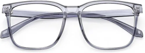 Vista 10 de TEAPLMTT - Lentes de bloqueo de luz azul, anteojos de computadora cuadrados grandes, anti luz azul para mujeres y hombres