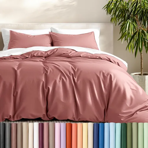 Vista 37 de Bare Home - Funda de edredón de ropa de cama extra larga - Colección premium de 1800 hilos súper suave - Funda de edredón ligera y fresca - Ropa