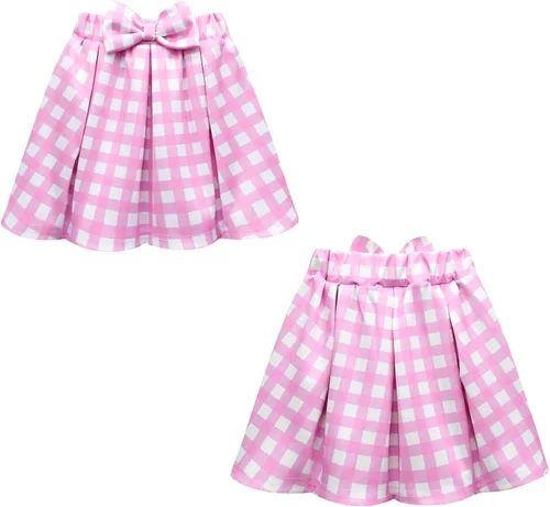 Vista 3 de Wekoyaee Disfraz rosa para niñas, disfraz de fiesta elegante
