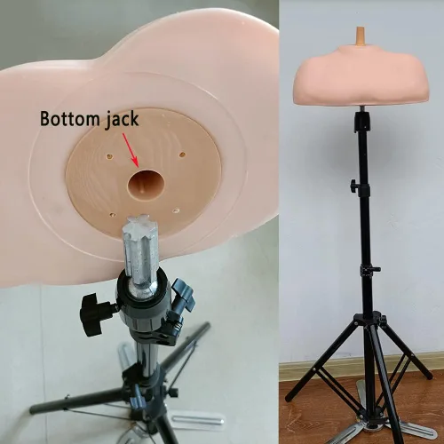 Vista 6 de Soporte para cabeza de maniquí de hombro, plataforma de hombro para exhibición de cosmetología, entrenamiento de peluquería en casa y salón
