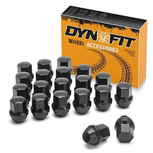 Vista 14 de Dynofit Tuercas de llanta OEM de 0.472 in x 1.5 para fusión 2005-2021, Escape 2001-2026, enfoque 2008-2018, tuercas de rueda de estilo de una pieza