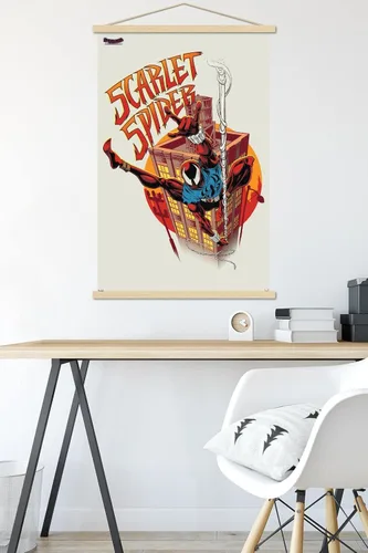 Vista 5 de Trends International Marvel Spider-Man: Across The Spider-Verse - Póster de pared de araña escarlata con marco magnético