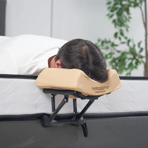 Vista 4 de Master Massage ED-Deluxe - Cuna facial de tamaño universal para mesa de masaje, reposacabezas de cama de salón, soporte de cojín ajustable de 6