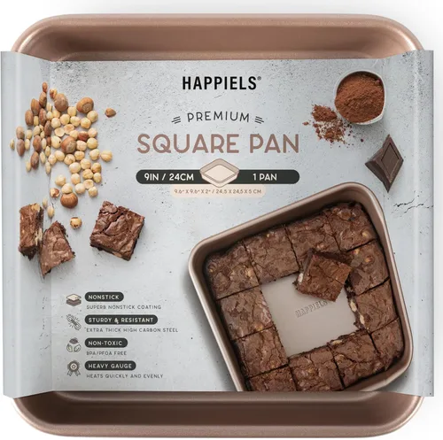 Vista 16 de HAPPIELS - Sartén antiadherente de 9 pulgadas para tartas con fondo extraíble Lata de tarta y quiche estriada libre de PFOA y BPA, no tóxica