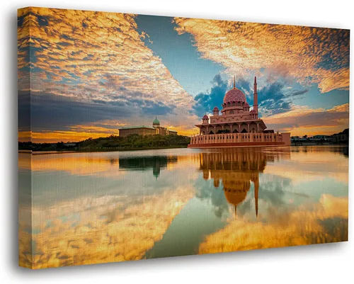 Vista 10 de SpiritualHands Lienzo decorativo para pared, diseño de lugares famosos del patrimonio mundial, carteles enmarcados escénicos, paisajes modernos, 01