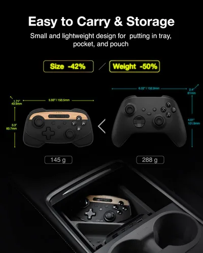 Vista 7 de Jowua Multi-Device Wireless Controller Compatible for Tesla 2025 New Model Y Model 3/Y/S/X/cybertruck Compatible for Switch, one controller set
