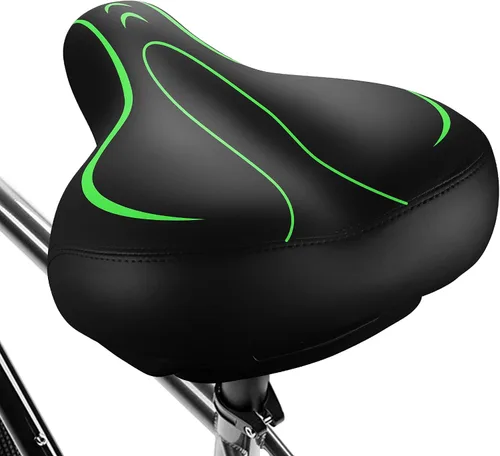Vista 16 de Asiento de Bicicleta Extragrande, Asiento de Bicicleta Cómodo - Sillín de Bicicleta de Repuesto Universal - Asiento de Bicicleta de Cuero
