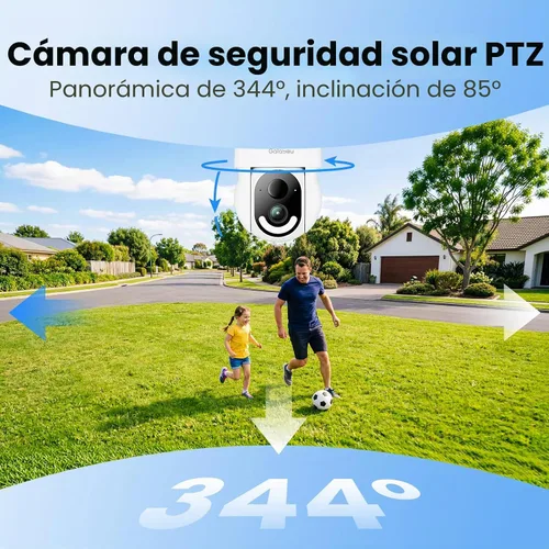 Vista 4 de GALAYOU Cámara solar inalámbrica al aire libre para seguridad en el hogar