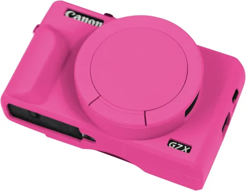 Vista 10 de Easy Hood Funda para cámara digital Canon Powershot G7 X Mark III, funda protectora de silicona suave con marcador de botón Funda extraíble
