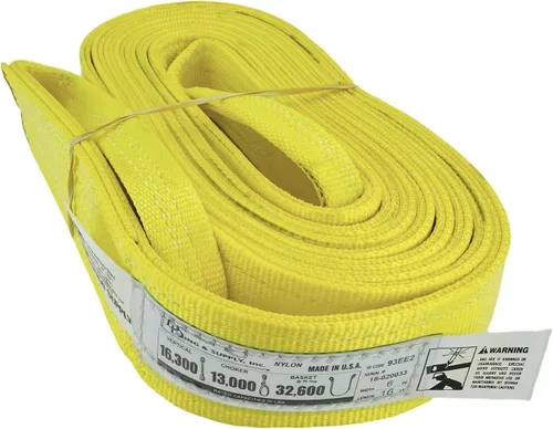 Vista 11 de DD Sling. Correa de 2 capas para levantamiento, de red de nylon, de doble ojal. Muy resistente (900 tejidos).Capacidad de carga vertical