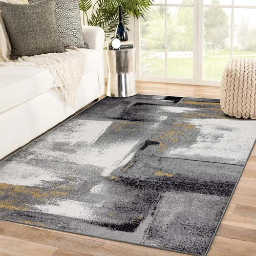 Vista 13 de Luxe Weavers - Alfombra abstracta, Lagos Collection 7558, color azul claro
