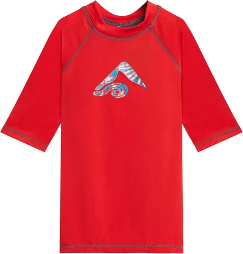 Vista 9 de Kanu Surf Boys Haywire UPF 50+ Sun Protective Rashguard Swim Shirt Estrellas Alaska Blue