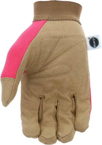 Vista 4 de Miracle-Gro MG86205 - Guantes generales de utilidad – [medianos/grandes], guantes acolchados de piel sintética, espalda de elastano, muñeca