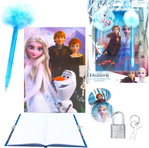 Vista 3 de Disney Frozen - Juego de mochila y bolsa de almuerzo - Paquete con mochila congelada lonchera de agua cuaderno congelado papelería más Suministros
