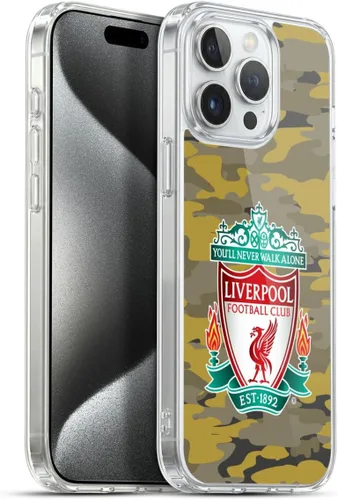 Vista 224 de Head Case Designs Funda de gel con licencia oficial del Liverpool Football Club Away Colourways Crest Camou [protección de grado militar] compatible