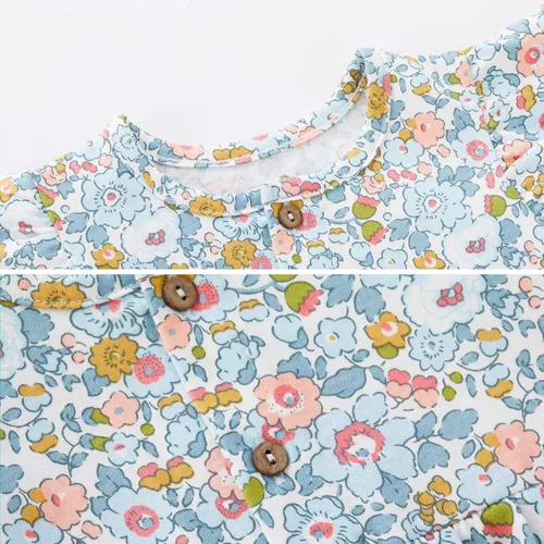 Vista 3 de pureborn Mameluco de algodón súper suave para niñas de 0 a 24 meses