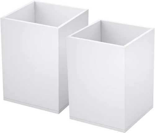 Vista 8 de NIUBEE Paquete de 2 soportes acrílicos negros para bolígrafos, organizador de escritorio para lápices, accesorios de escritorio para escritorio