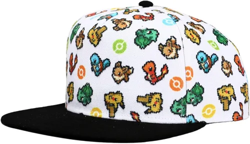 Vista 2 de Pokemon Starters - Sombrero blanco Snapback, Blanco